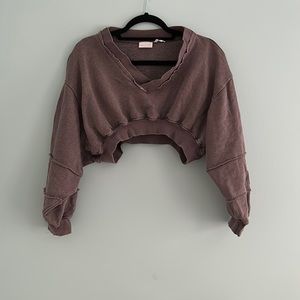 Urban Outfitters Out From Under Rae Cropped Pullover Sweatshirt